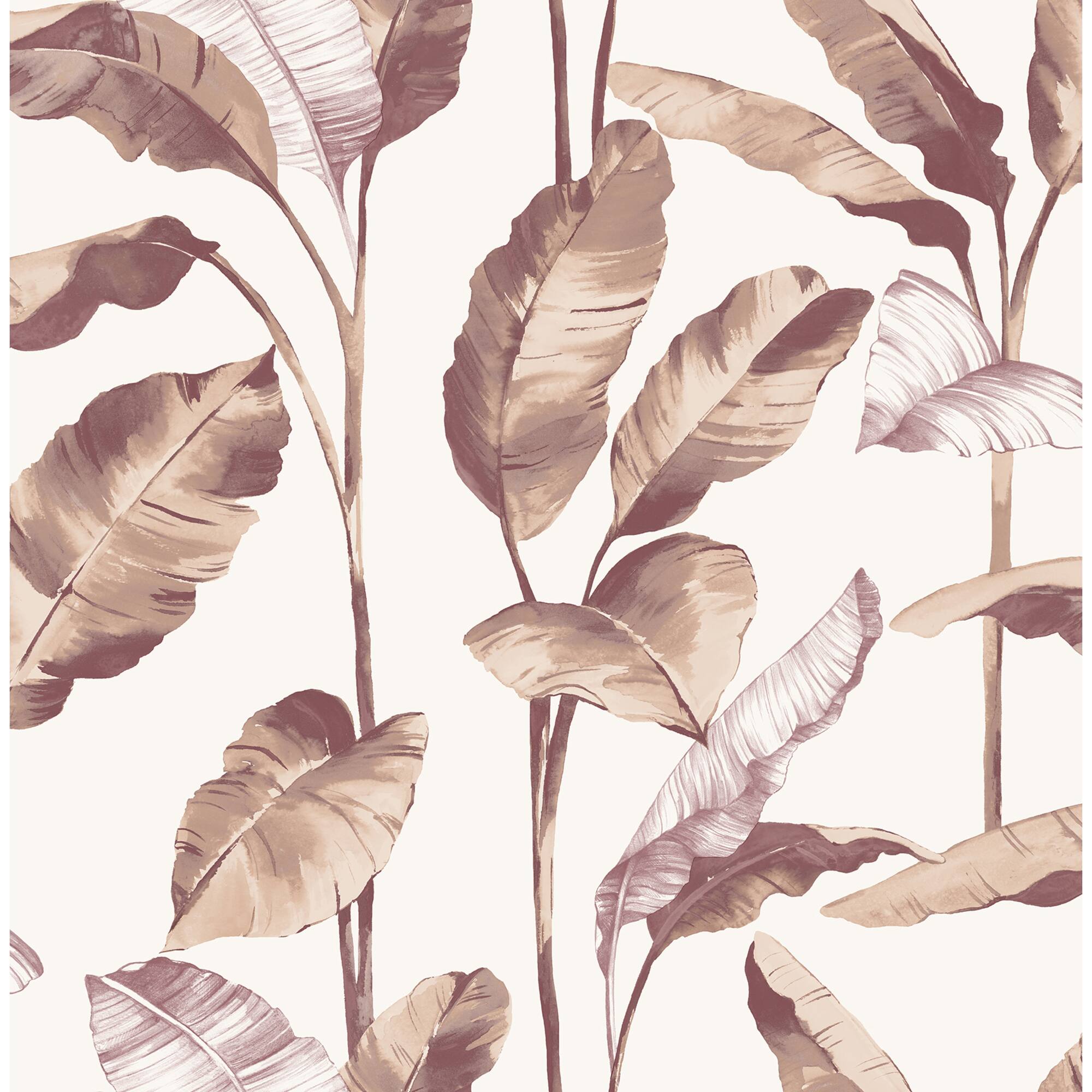 NuWallpaper Mauve Banana Leaf Peel & Stick Wallpaper